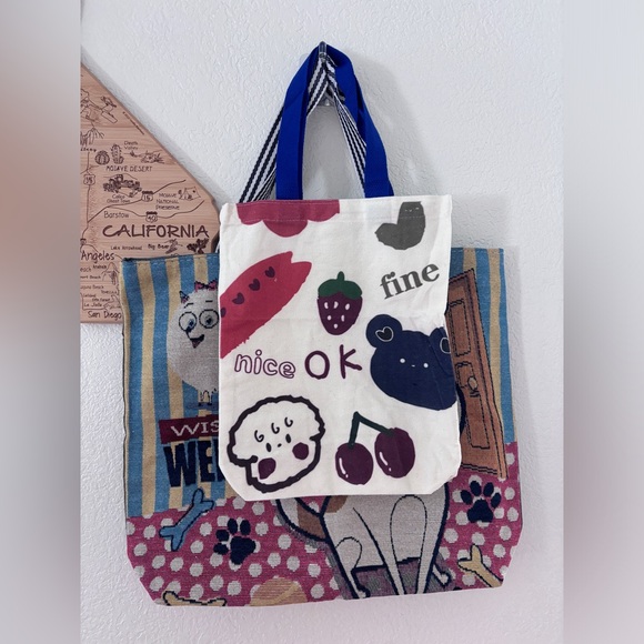 Handmade bundle Canvas Tote Bag for Mom and kids - Picture 5 of 10